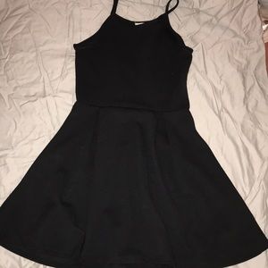 Casual black skater dress